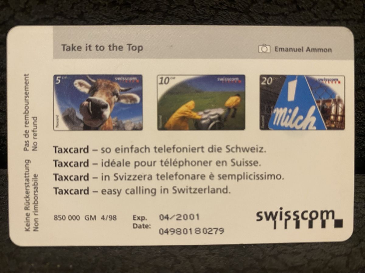 Schede telefoniche: Taxcard GM2 – Usato da Lausanne venduto da babacard10 1