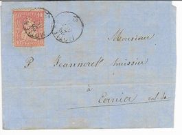 Topp Faltbrief - Motiers nach Cernier - 1870