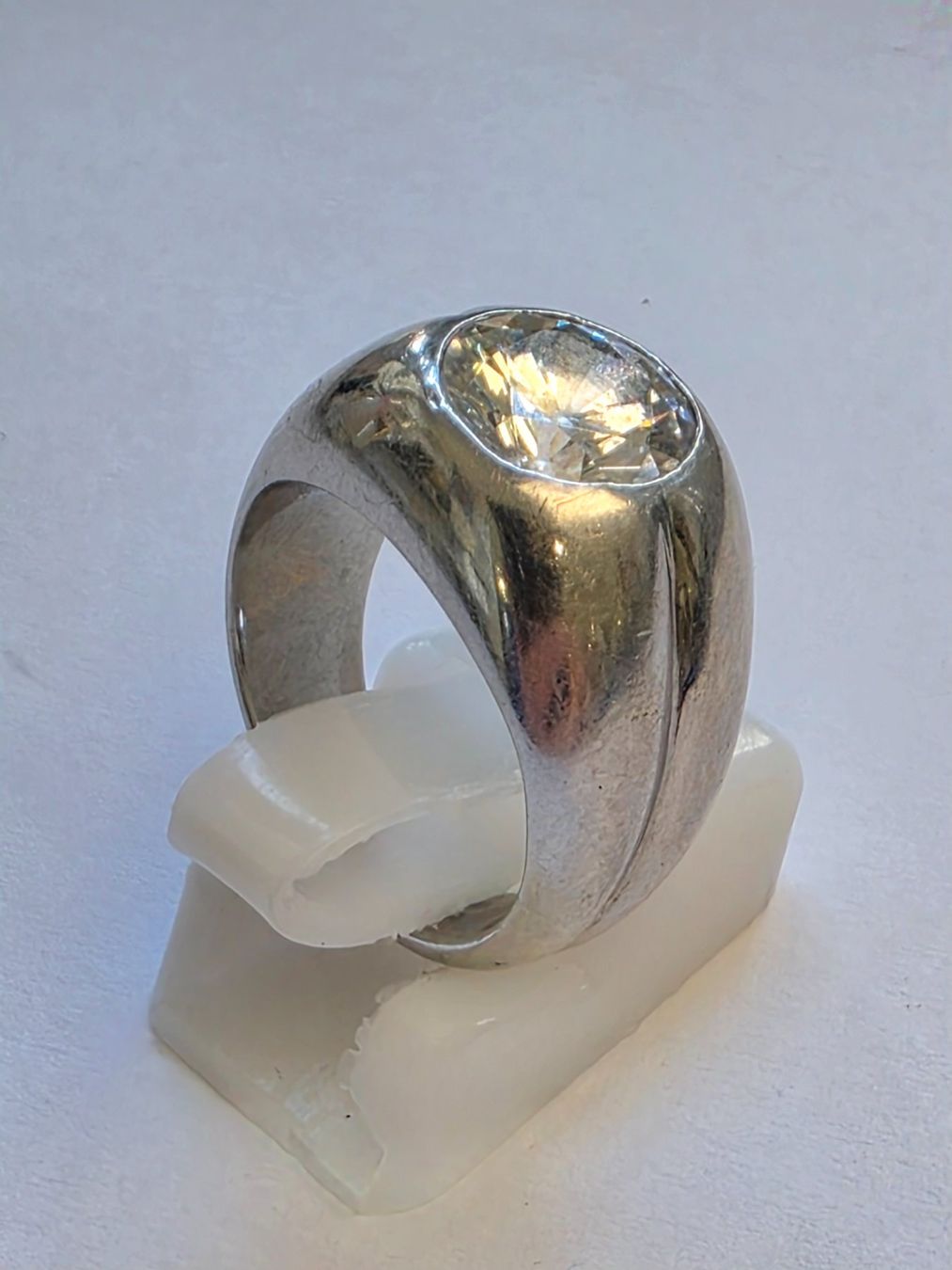Anelli: Weissgold Ring mit 2 Carat Zirkon – Usato da Zürich venduto da Bieter04