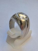 Weissgold Ring mit 2 Carat Zirkon