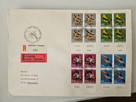 Grossbrief PJ 1969 mit Tab und 4 er Block (39.-- Kat) 2.--