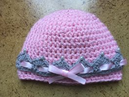 Babymütze Prinzessin / Mütze Krone / Handarbeit / Geschenk