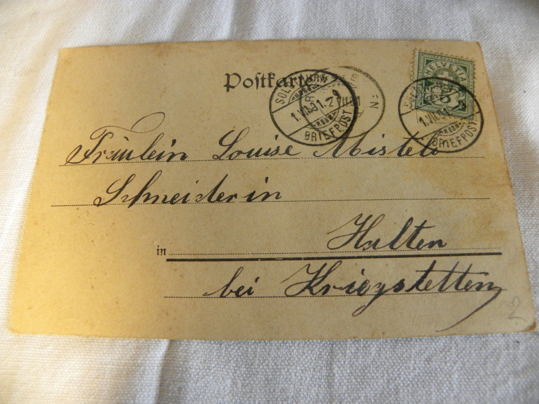 Ansichtskarten: 2 alte schöne Ansichtskarten Schweiz von 1901 und 1902 – Gebraucht aus Reinach von Taysalmon 2