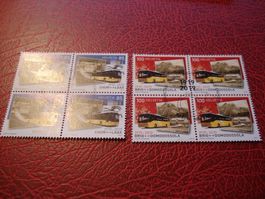 Satz 100 Jahre Postauto, 2019, FDC + Lose 4erblock ET-o