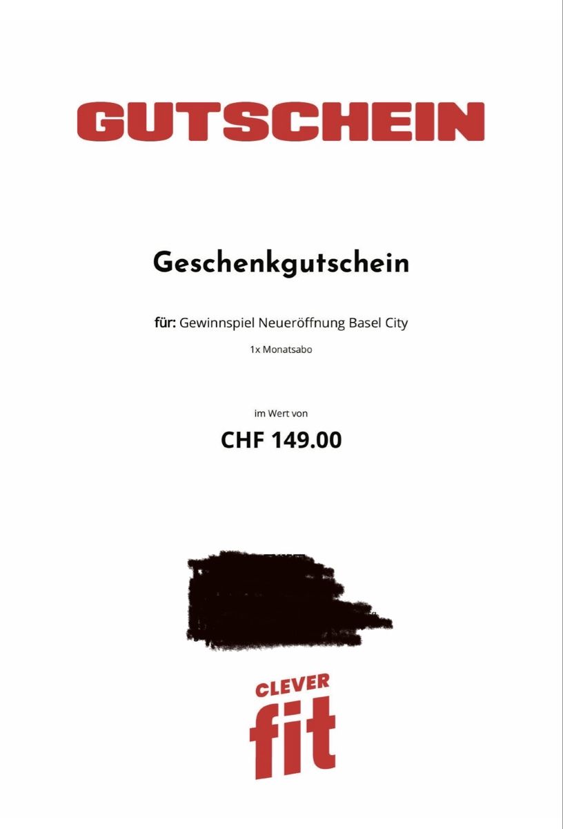 Buoni: 1 Monatsabo Cleverfit Schweiz – Nuovo e nell'imballaggio originale da Niederrohrdorf venduto da liv_7gbr