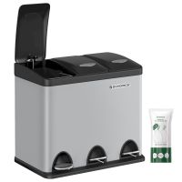 SONGMICS Mülltrennsystem 3 x 8 Liter