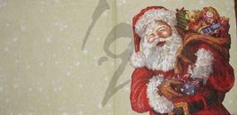 Serviette santa creme (w232) 3Stk.