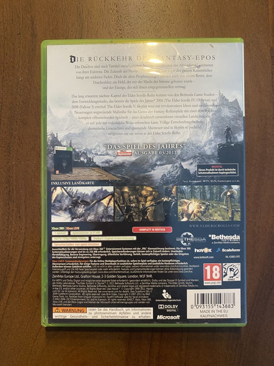 Microsoft Giochi: The Elder Scrolls 5 - Skyrim - für Xbox 360 – Usato da Thunstetten venduto da Virus_33 2
