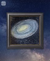 Grandios Galaxie Bild Oil Leinwand