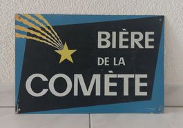 altes Blechschild Comète Bier La Chaux de Fonds Schweiz
