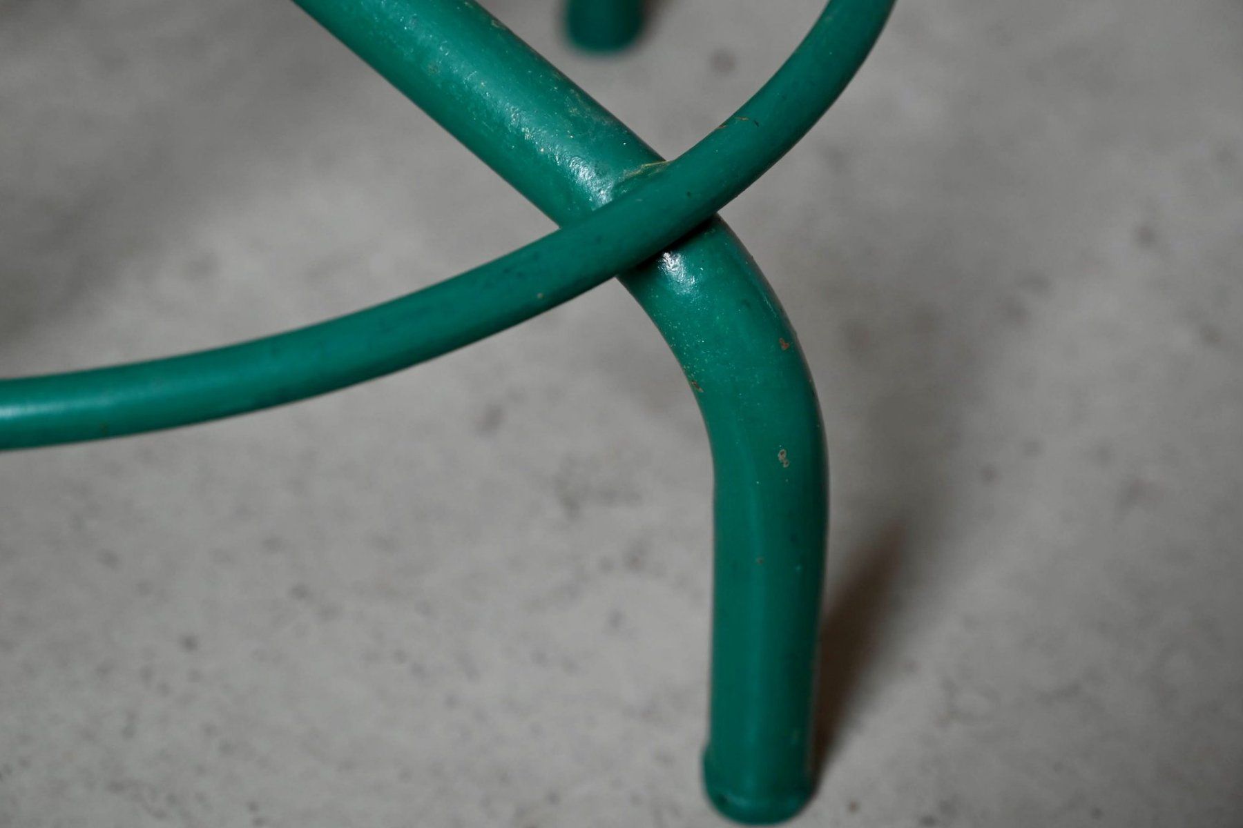 Sgabelli: Tabouret atelier industriel vert & jaune années 60 – Usato da COLMAR venduto da Sophiebellelurette 7