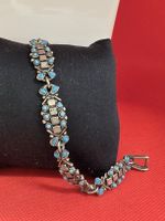 Armband mit Tuerkis und Metall 20cm 