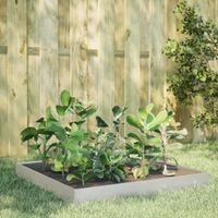 vidaXL Hochbeet 100x100x18,5 cm Edelstahl