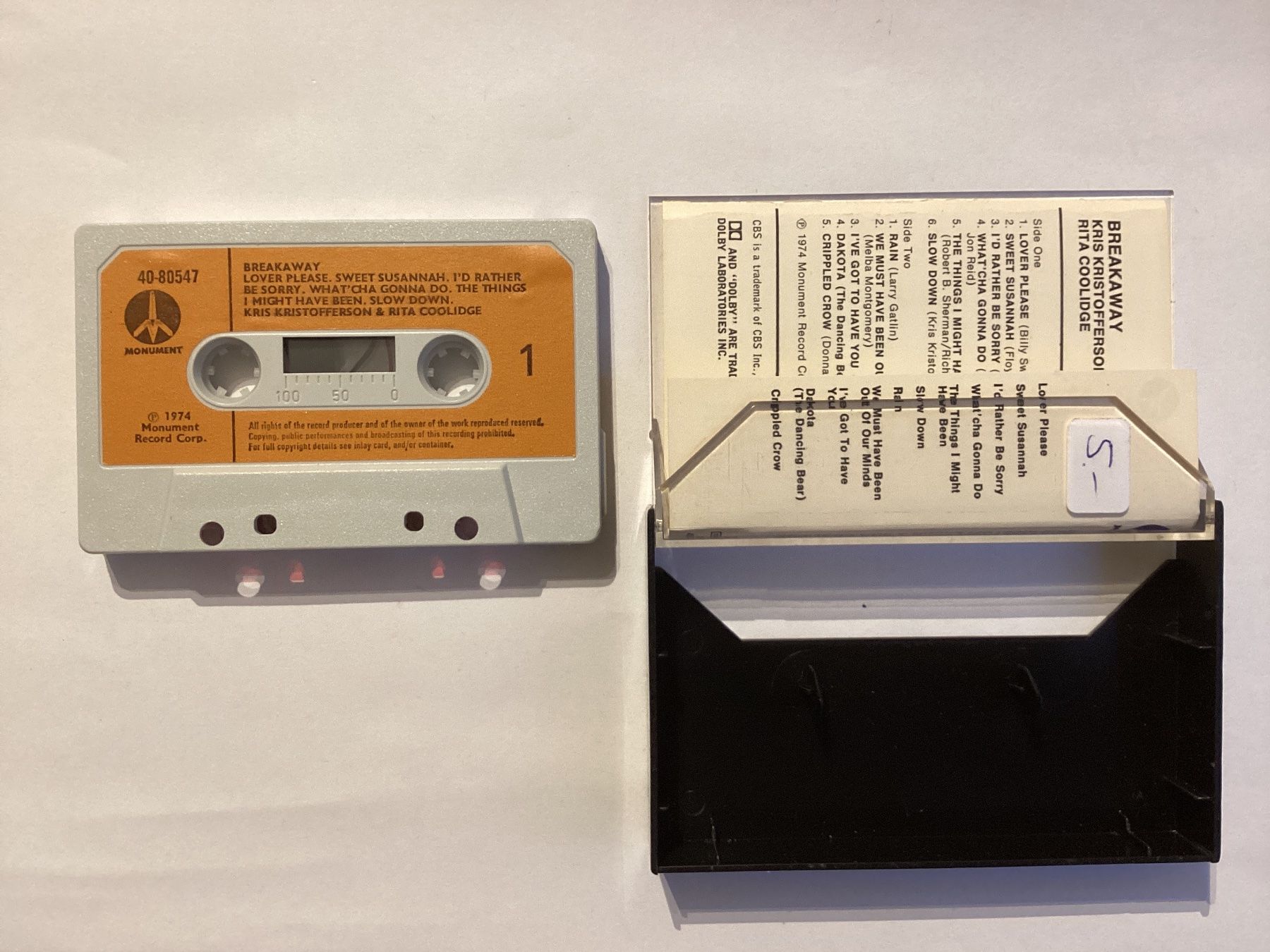 Musicassette: Kriss Kristofferson & Rita Coolidge MC - Breakaway – Usato da Gutenswil venduto da Hamzian 1
