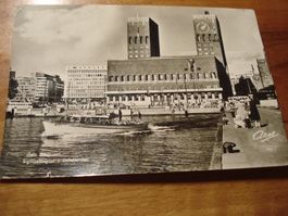 Oslo, Radhuset, , Oslofjorden, 1958, gelaufen