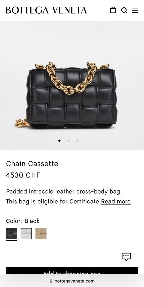 Bottega Veneta Borse da donna: Bottega Veneta Chain Casette – Usato da Cham venduto da dadadel 9