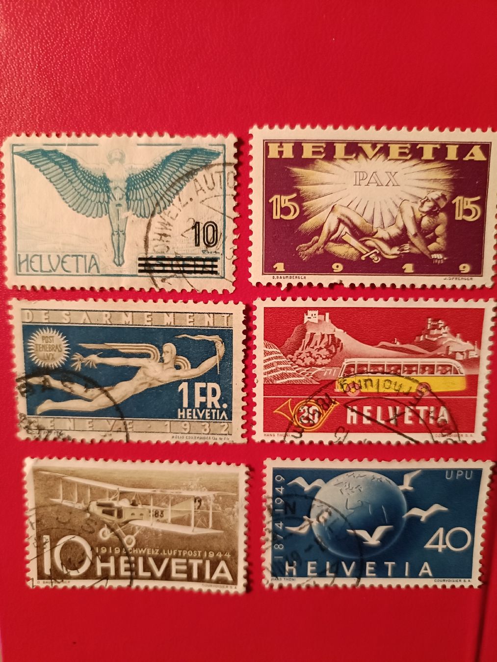 Tutti i francobolli: 6 ANTIKE BRIEFMARKEN SCHWEIZ MIT STEMPEL – Usato da Sargans venduto da Polifemo58