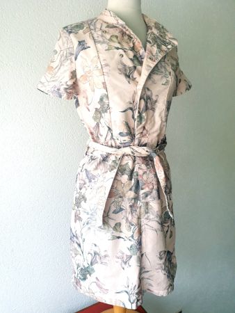 KLEID DRESS GLÜCKSSTERN 36 S BEIGE TOP zu CARDIGAN MANTEL