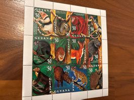 Guyana Tier Briefmarken Sammlung 1999