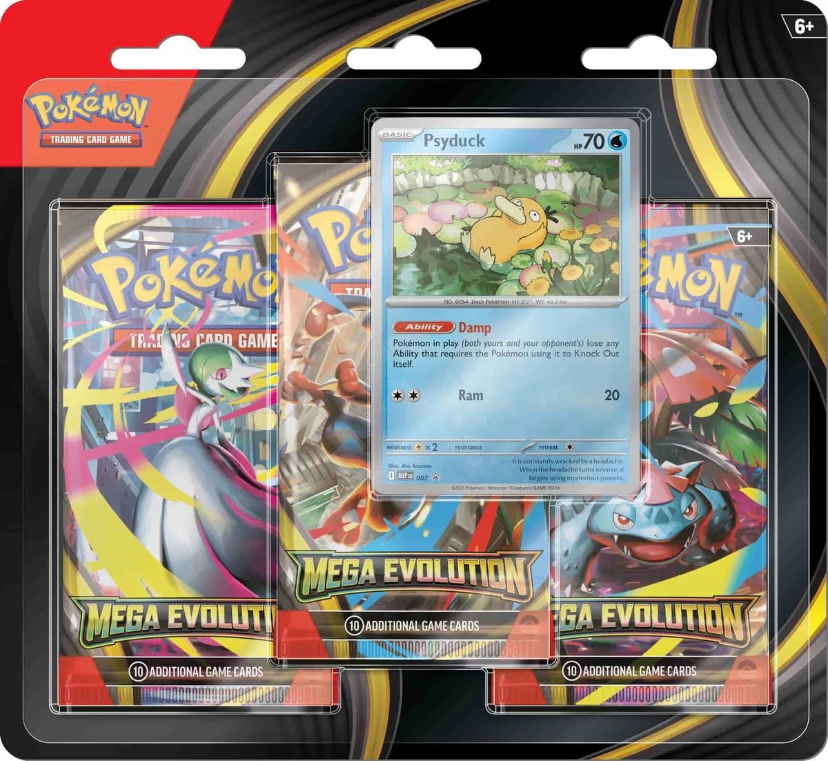 Pokémon Sammelbilder & Trading cards: Mega Evolution: Psyduck 3-Pack Blister EN (35 CHF VALUE) – Neu und originalverpackt aus Lugaggia von pokegirl