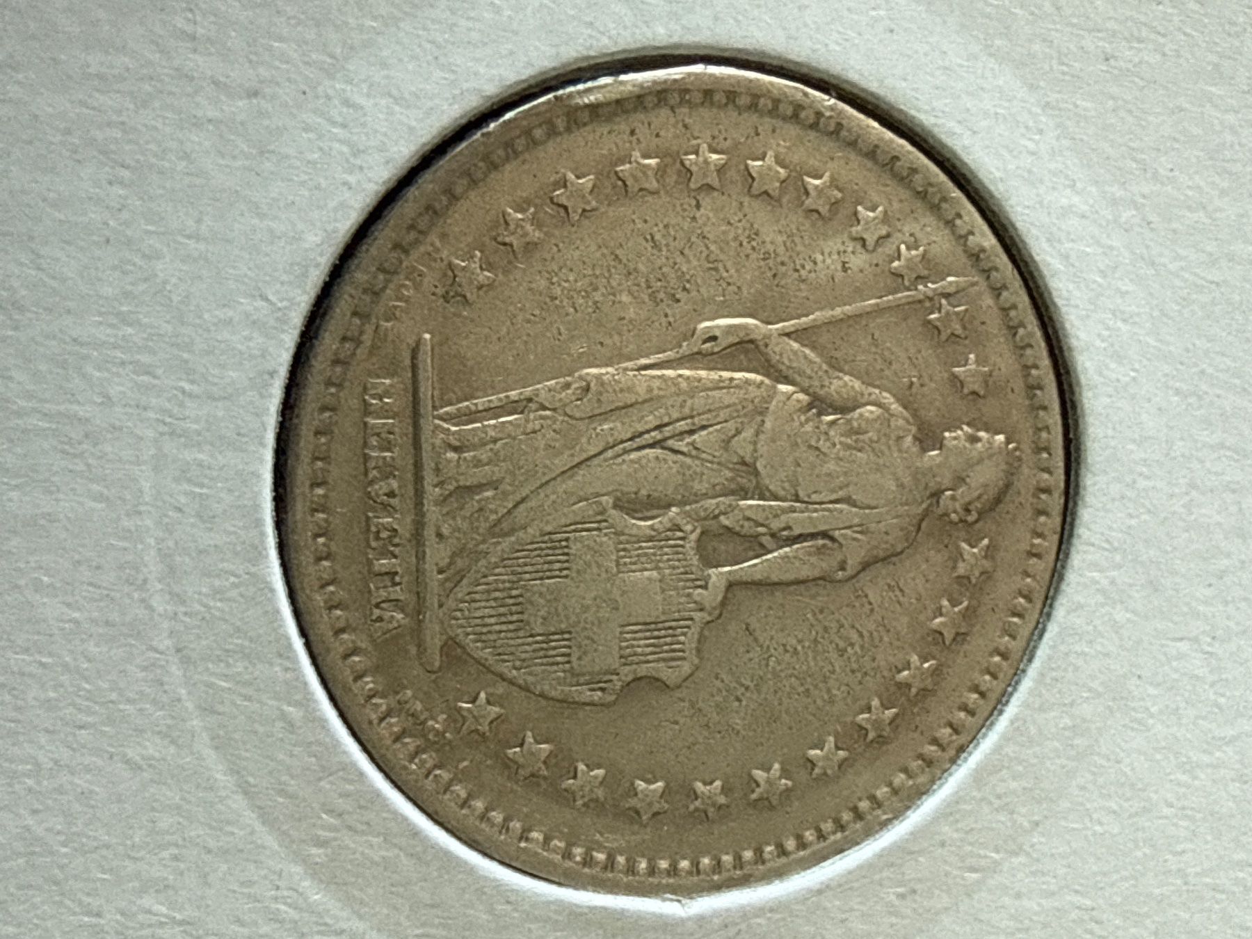 Tutti le monete: Swiss 2 francs 1922 Silver Coin – Usato da Pully venduto da ta571 2