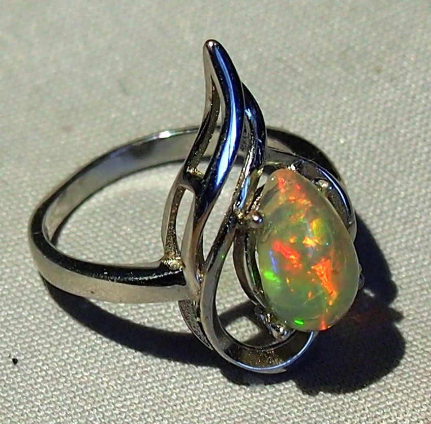 Anelli: 15 ct. highquality Ring mit AAA Feueropal – Nuovo e nell'imballaggio originale da Reinach BL venduto da Marblue 1