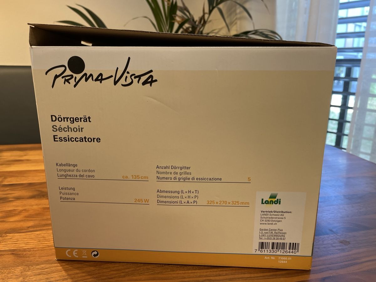 Elettrodomestici da cucina: Prima Vista Dörrgerät 245W 5 Gitter neu – Usato da Zofingen venduto da Tb117 3