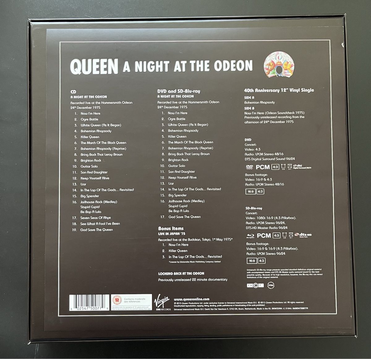 CD: LP CD Buch Queen A Night At The Odeon Super Deluxe Boxset – Nuovo (secondo la descrizione) da Bern venduto da Super-Trouper 2