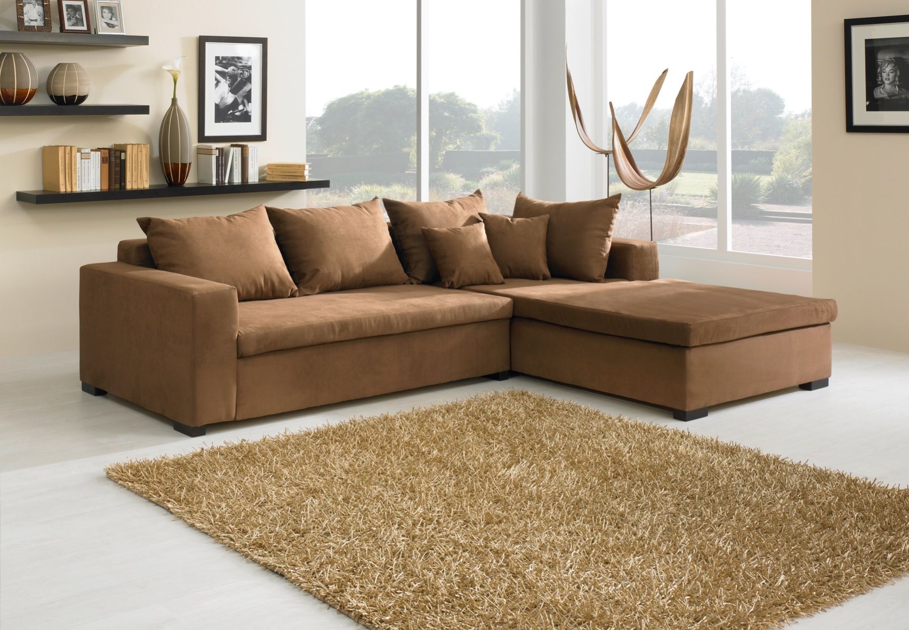 Divani: Traumhaftes Ecksofa Couch Sofa Chocolino braun NEU – Nuovo e nell'imballaggio originale da Schaffhausen venduto da Spezialist