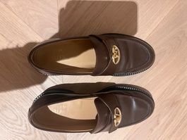 Valentino Garavani Lederschuhe, Braun, Gr. 40, Top Zustand
