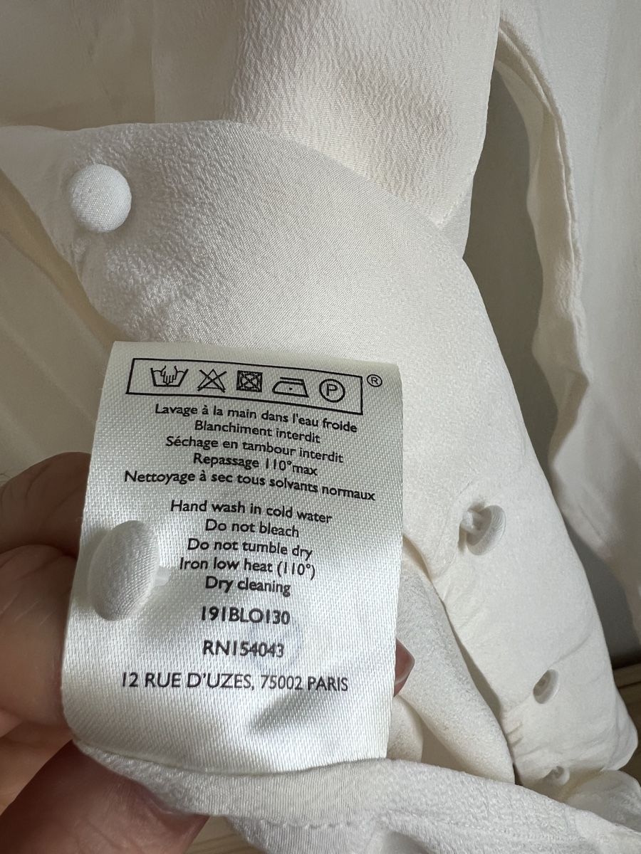 Sezane Camicette: Sezane 100% silk blouse in Ecru- size 36 – Usato da Zug venduto da Marigabrielle 2