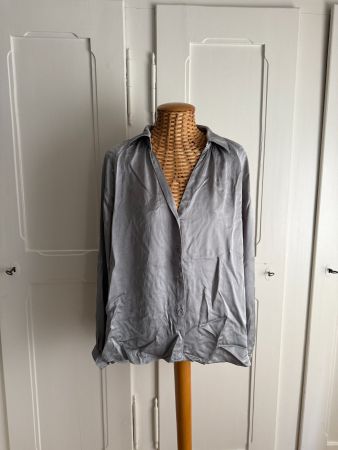 AMERICAN VINTAGE - Satin Bluse grau M/L