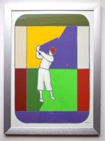 Golfspieler sign POP ART Serigrafie Siebdruck Golfsport Golf