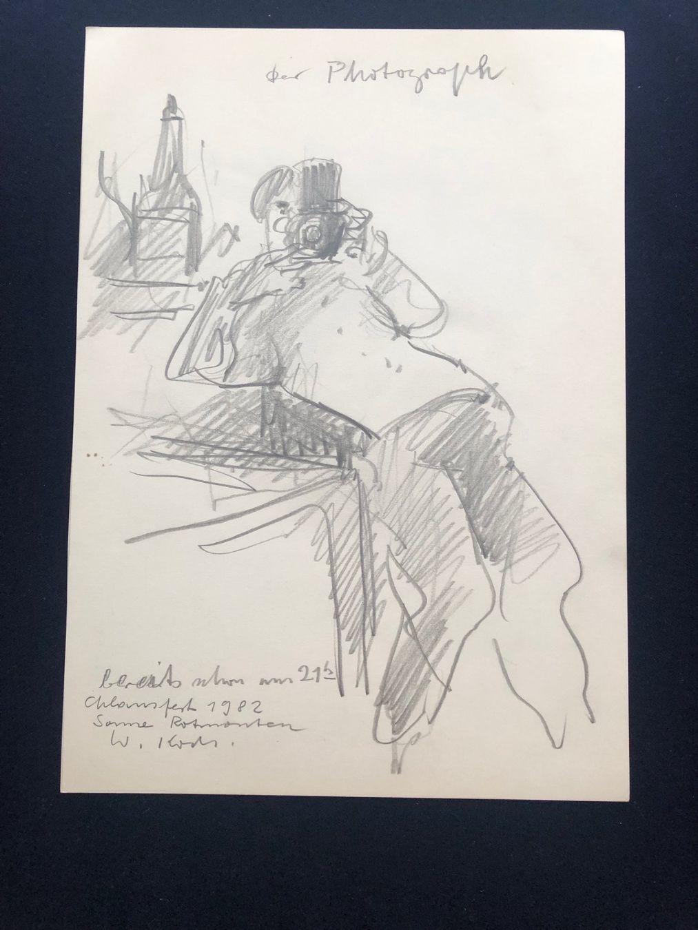 Gemälde: Willi Koch - drei Original Bleistift Studien 1982 - 1984 – Gebraucht aus Wolfertswil von Schorsch3 1