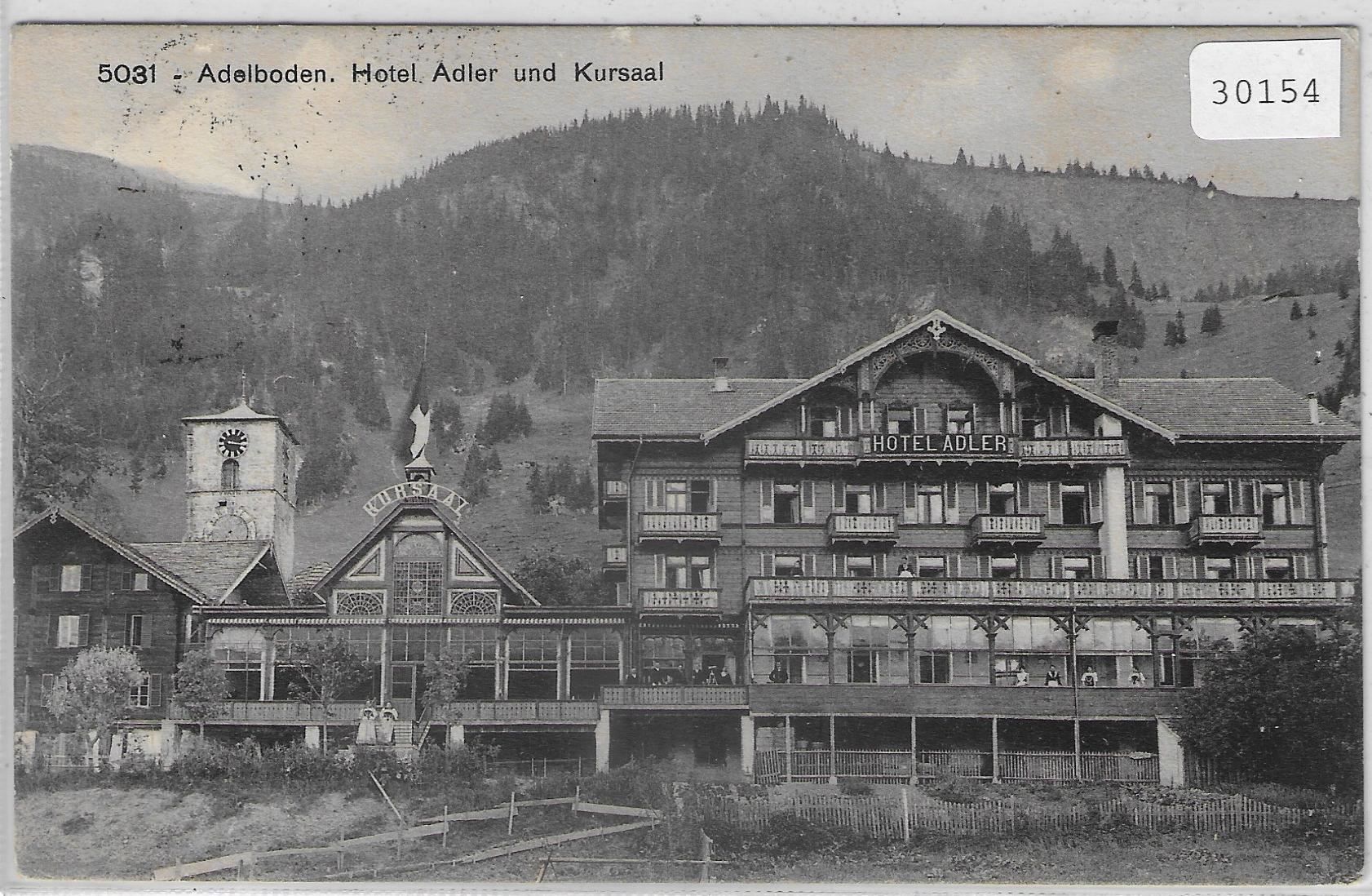 Cartoline postali: Adelboden - Hotel Adler und Kursaal – Usato da Ettingen venduto da Kartenplanet