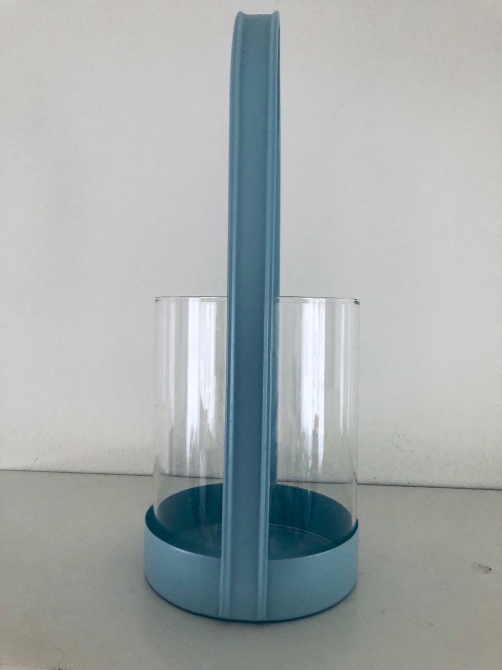 Laternen: Windlicht / Laterne aus Glas und Metall - Hellblau – Neu (gemäss Beschreibung) aus Arlesheim von leyRum4.5 1