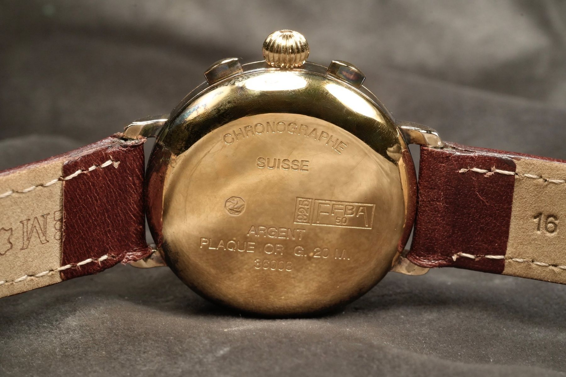 Eberhard & Co. Orologi: Eberhard - Replica Ref.36008 Sterling Silver 925 Gold Plated – Usato da Morcote venduto da chronoservice 6