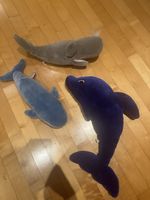 3 Kuscheltiere: Wal, Delfin, Hai - Süss und bereit für Dich!