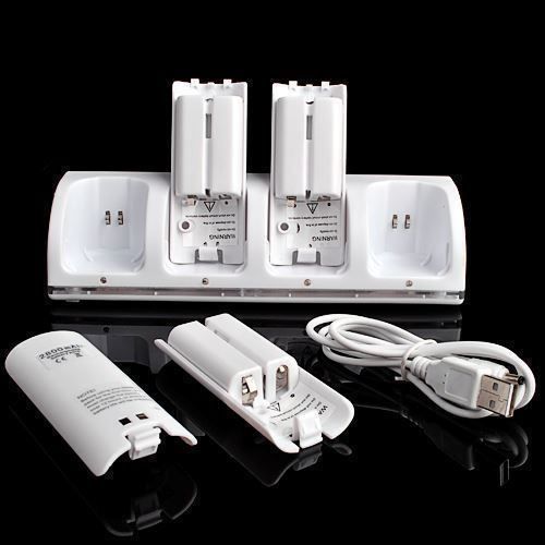Caricabatterie: Nintendo Wii Ladestation mit 4 Akku – Nuovo (secondo la descrizione) da Thun venduto da Laoye 3