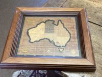 (22) Australien Karte in Holzarten