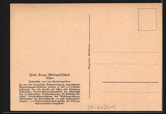 Cartoline postali: Essen, Fried. Krupp AG, Bau von Lastkraf – Usato da Berlin venduto da bartko-reher 1