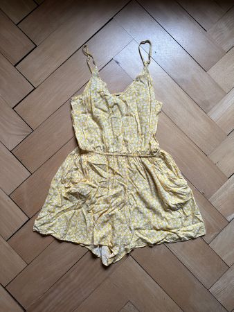 Jumpsuit gelb-weiss geblümt 38