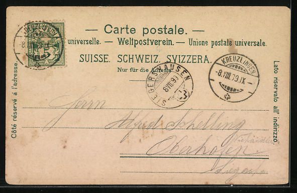 Cartoline postali: AK Steckborn, Turmhof, 1899 – Usato da Berlin venduto da bartko-reher 1