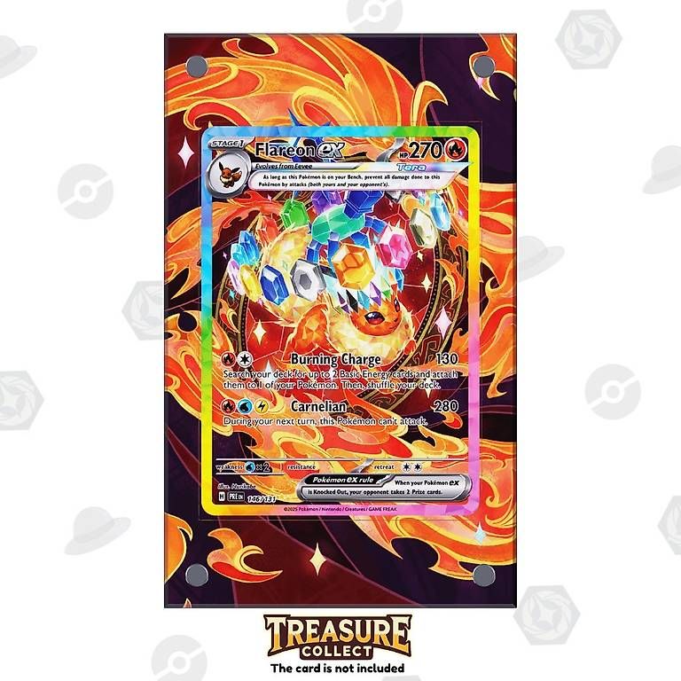 Pokémon Carte collezionabili: Flareon ex 146/131 - Pokémon Extended Artwork Display Case – Nuovo e nell'imballaggio originale da Canobbio venduto da TreasureCollect