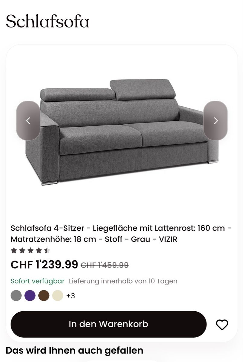 Divani: Schlafsofa 4 Sitzer mit Matratze – Usato da Othmarsingen venduto da nic_w2ls