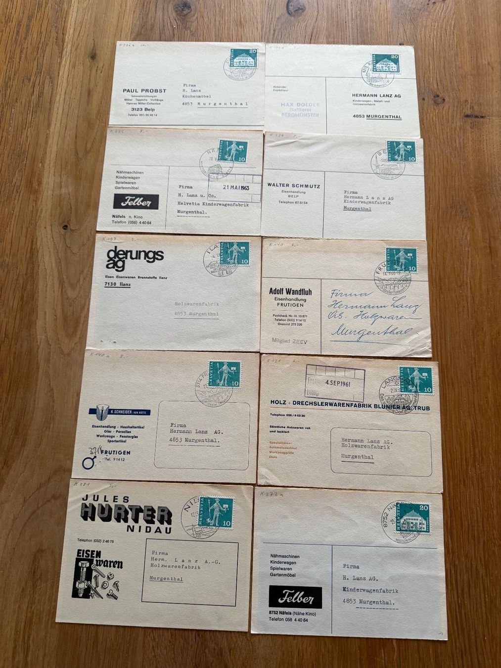 Tous les timbres: 24 Belege Schweiz Postkarten – D'occasion à Abtwil SG par Cards31 1