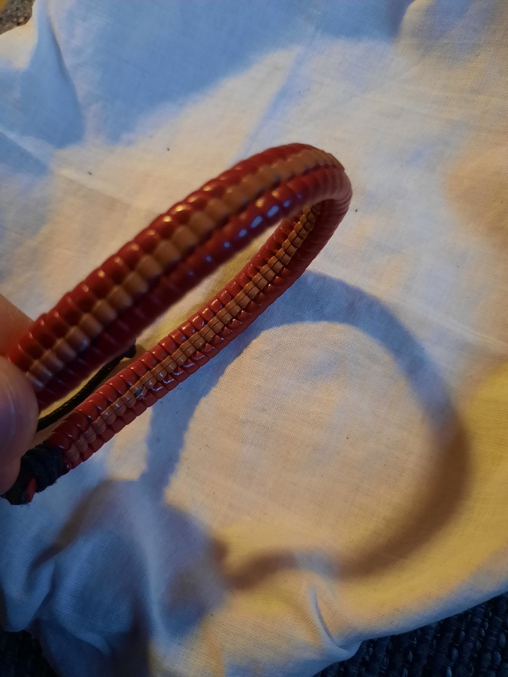 Bracciali & Braccialetti: Rotes Lederarmband - verstellbar – Nuovo (secondo la descrizione) da Unterterzen venduto da elebo 5