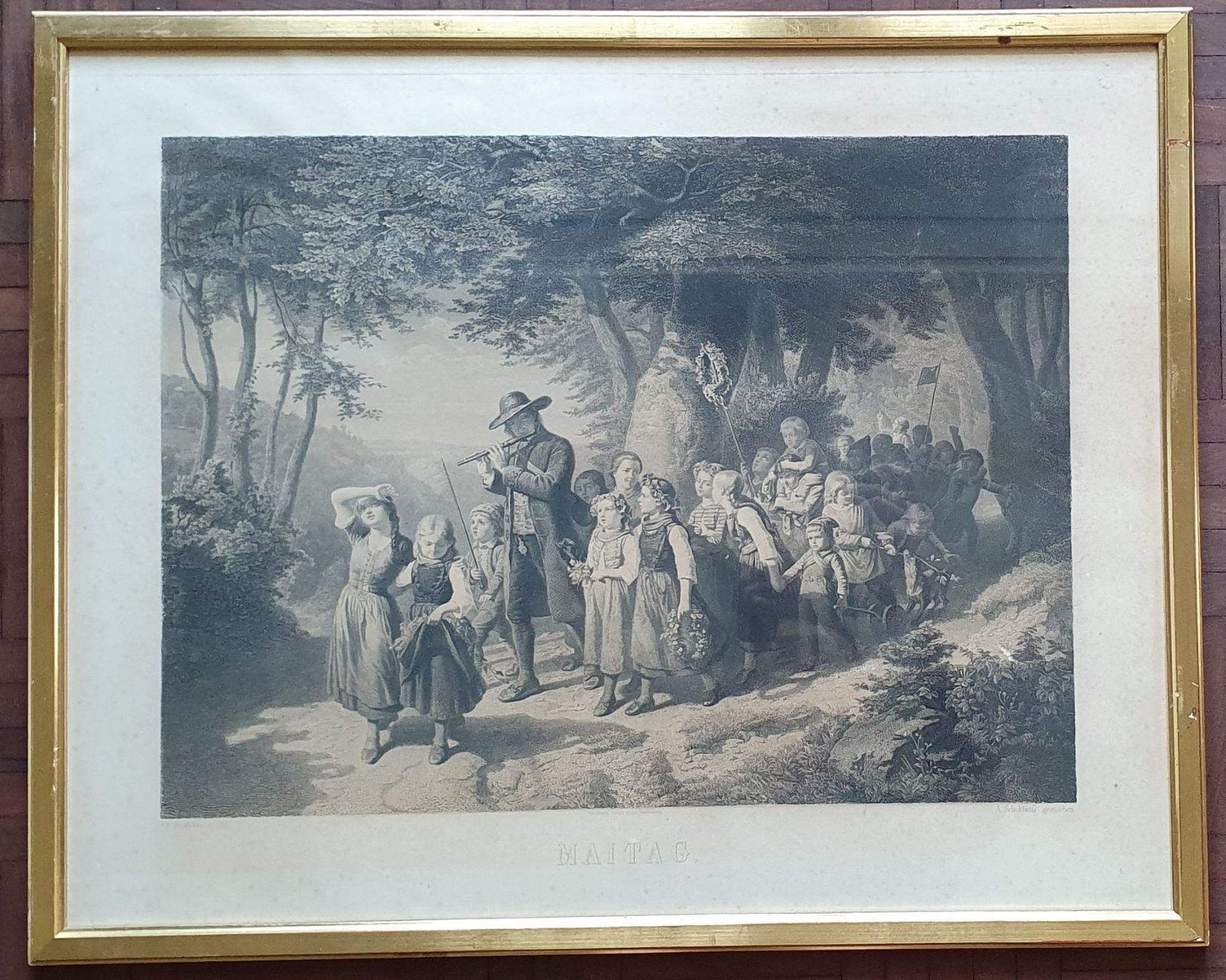 Incisioni: Bild - Maitag, Stahlstich um 1860 – Usato da Kreuzlingen venduto da Rschweiz1