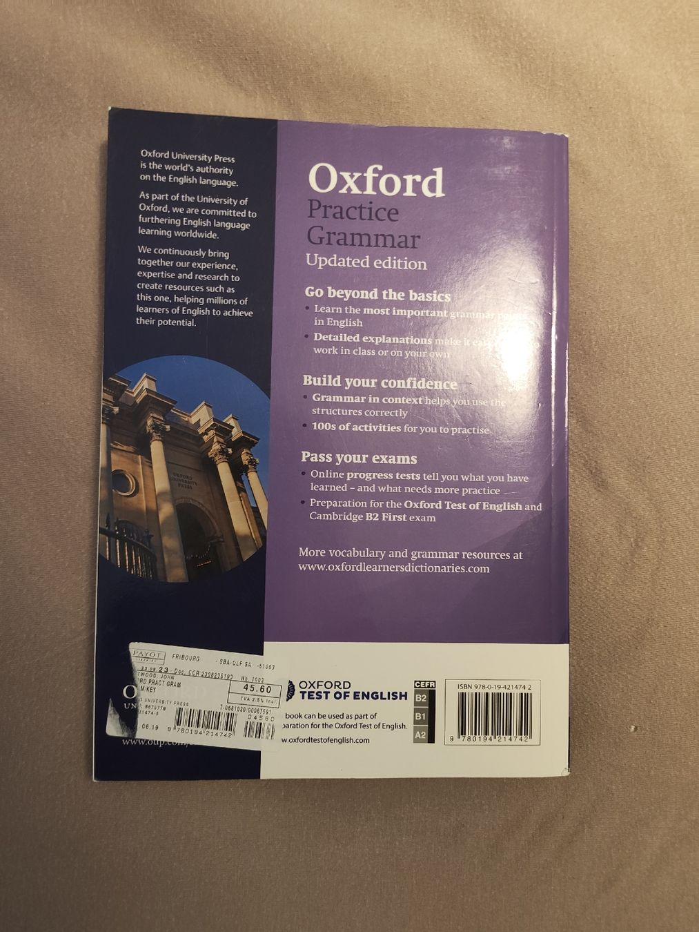 Livres: Oxford Practice Grammar Intermédiaire avec corrigé – D'occasion à Domdidier par witzis 1