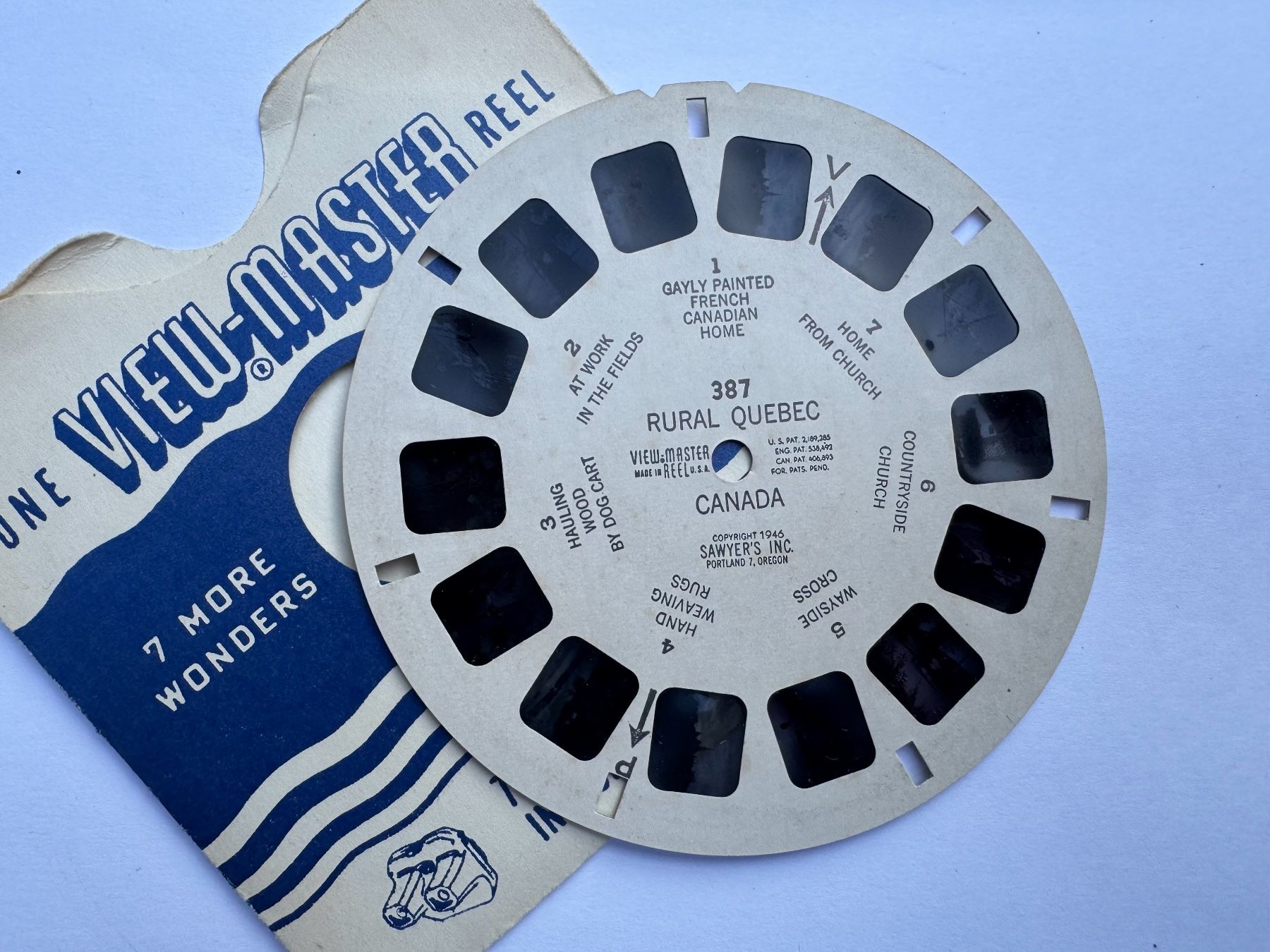 View-master Giocattoli: View-Master 3D: Nr. 387 RURAL QUEBEC CANADA – Usato da Tegerfelden venduto da siebenmacky 2